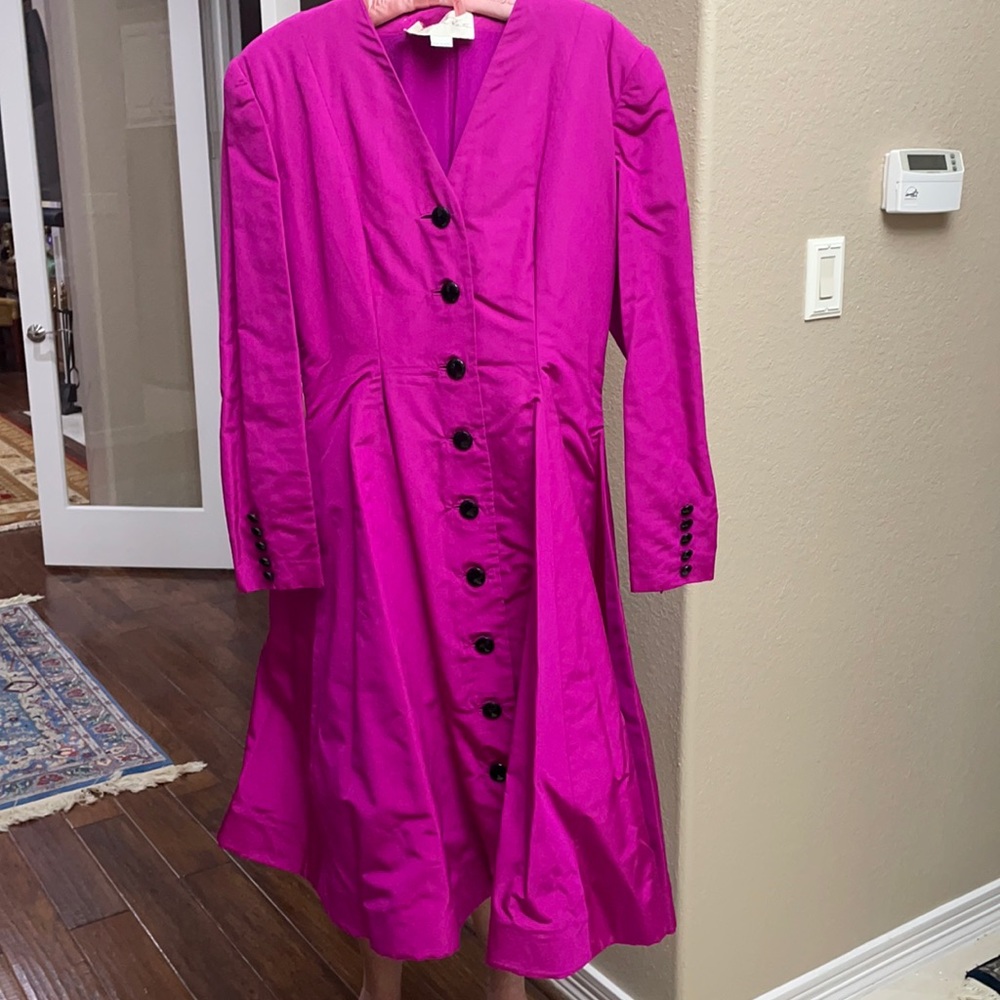 Vintage 80’s Oscar de la Renta Fuschia Dress